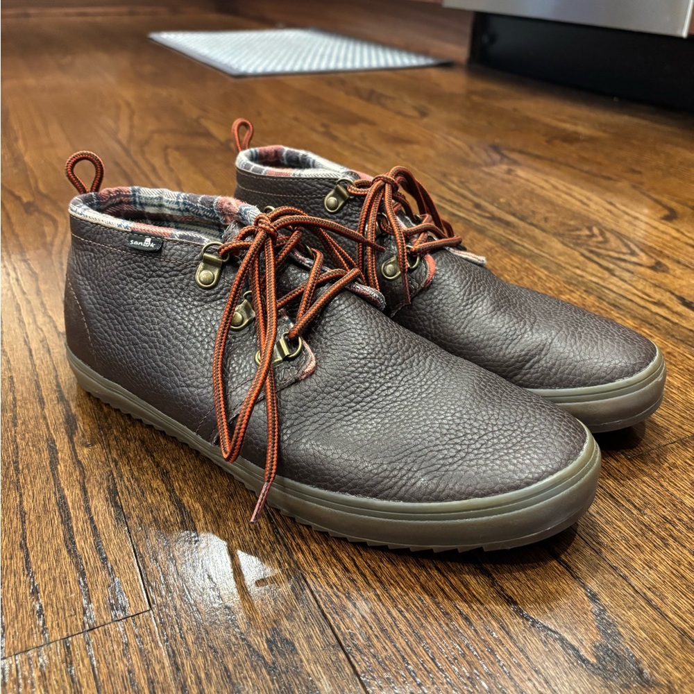 Men's Brown Leather Sanuk Shoes